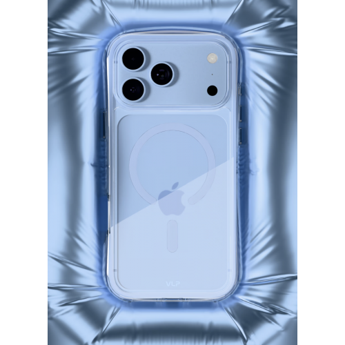Чехол защитный VLP Bubble Case для iPhone 18 Pro, голубой